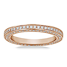 Vintage Inspired Diamond Eternity Ring in 18K Rose Gold (0.61 - 0.77 cttw.)