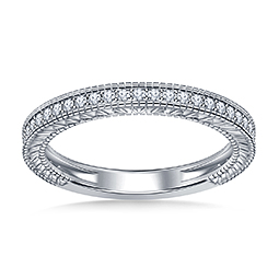 Vintage Pave Set Matching Diamond Band in Platinum (1/4 cttw.)