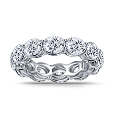 Eternity Band with Horizontal Set Fancy Oval Diamonds in 14K White Gold (6.00 cttw.)