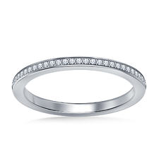 Diamond Pave Matching Wedding Band in 14K White Gold (1/8 cttw.)