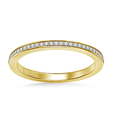 Diamond Pave Matching Wedding Band in 18K Yellow Gold (1/8 cttw.)