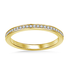 Diamond Pave Wedding Band in 14K Yellow Gold (1/8 cttw.)