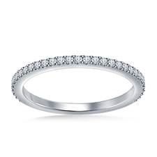 Classic Prong Set Diamond Wedding Band in 14K White Gold (1/3 cttw.)