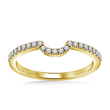 Matching Diamond Wedding Band with Prong Settings in 14K Yellow Gold (1/4 cttw.)