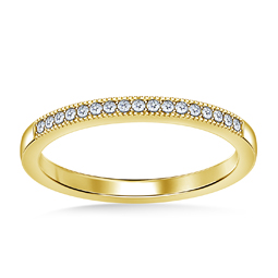 Classic Petite Diamond Wedding Band In 18K Yellow Gold (1/10 cttw.)