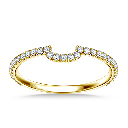 Matching Diamond Wedding Band With Prong Setting In 14K Yellow Gold (1/4 cttw.)