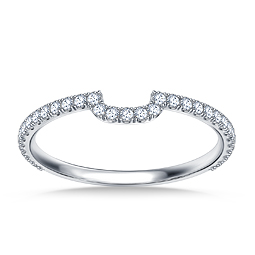 Matching Diamond Wedding Band With Prong Setting In 18K White Gold (1/4 cttw.)