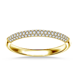 Pave Set Matching Wedding Band In 14K Yellow Gold (1/3 cttw.)