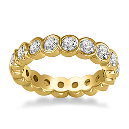 18K Yellow Gold Bezel Set Diamond Eternity Ring (1.65 - 1.95 cttw.)
