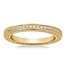 Vintage Inspired Diamond Eternity Ring in 18K Yellow Gold (0.61 - 0.77 cttw.)