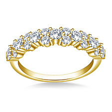 Classic Half Eternity Wedding Band in 18K Yellow Gold (1 1/8 cttw.)