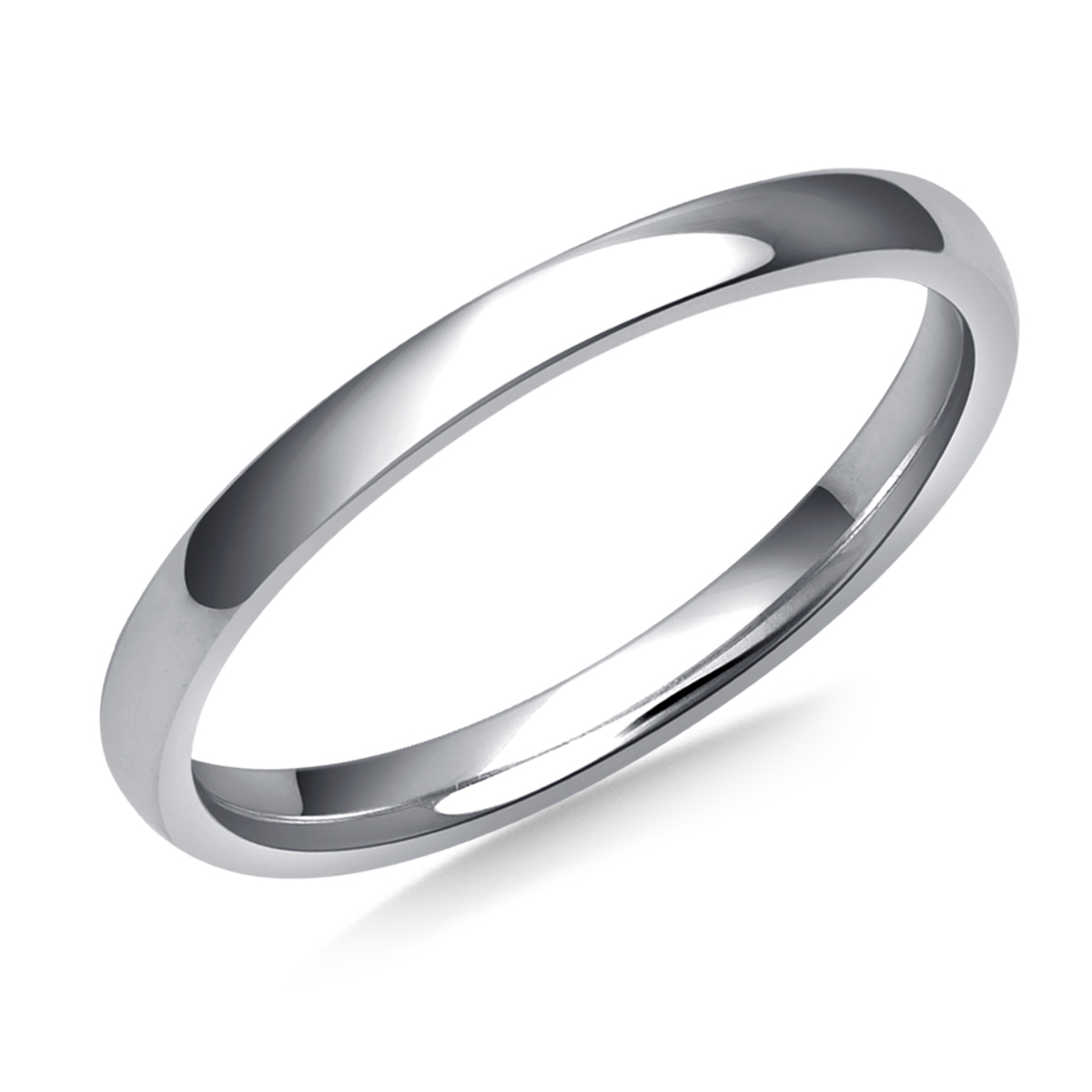 2mm Ladies High Polish Comfort Fit Wedding Band in 14K
