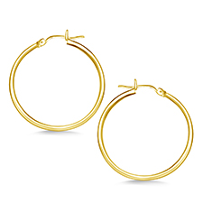 Classic Hoop Earrings in 14K Yellow Gold