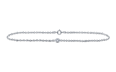 Diamond Station Bracelet in 14K White Gold (0.05 cttw.)