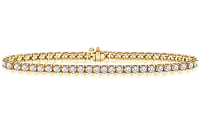Diamond Tennis Line Bracelet in 18K Yellow Gold (5 cttw.)