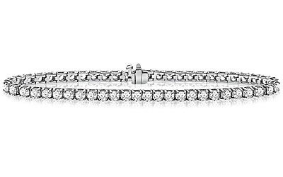 Diamond Tennis Line Bracelet in 14K White Gold (5 cttw.)