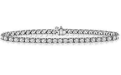 Diamond Tennis Line Bracelet in 14K White Gold (7 cttw.)