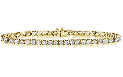 Diamond Tennis Line Bracelet in 14K Yellow Gold (7 cttw.)