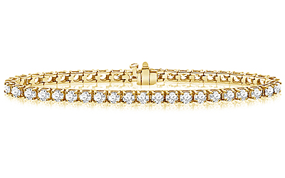 Diamond Tennis Line Bracelet in 14K Yellow Gold (8 cttw.)