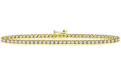 Diamond Tennis Line Bracelet in 14K Yellow Gold (2 cttw.)