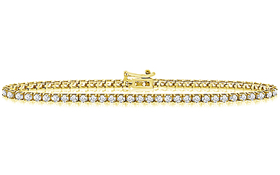 Diamond Tennis Line Bracelet in 18K Yellow Gold (2 cttw.)