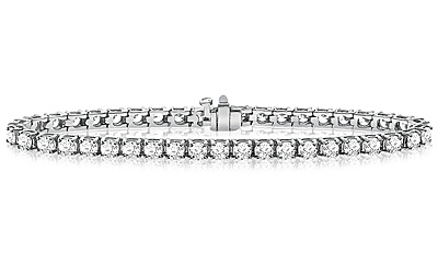 Diamond Tennis Line Bracelet in 18K White Gold (8 cttw.)