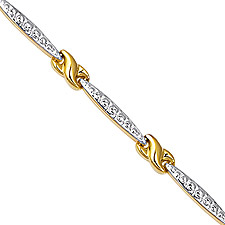 Bracelet Crafted in 14K Two Tone Gold