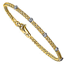 14K Yellow Gold Bracelet With Diamonds