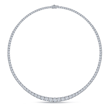 Diamond Eternity Line Necklace with Graduated Diamonds(10.00 cttw.)