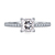 Petite Prong Set Diamond Engagement Ring In 14K White Gold (1/8 cttw.) view 3