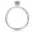 Petite Prong Set Diamond Engagement Ring In 14K White Gold (1/8 cttw.) view 5