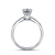Petite Solitaire Engagement Ring Semi Mount With Micro Prong Accent Diamonds In 14K White Gold view 5