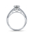 Diamond Solitaire Engagement Ring With Mixed Shape Pave Accent Diamonds In 14K White Gold view 5