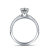 Classic Diamond Solitaire Engagement Ring With Accent Diamonds In 14K White Gold view 5