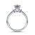 Petite Trio Diamond Engagement Ring  With Prong Details In 14K White Gold view 5