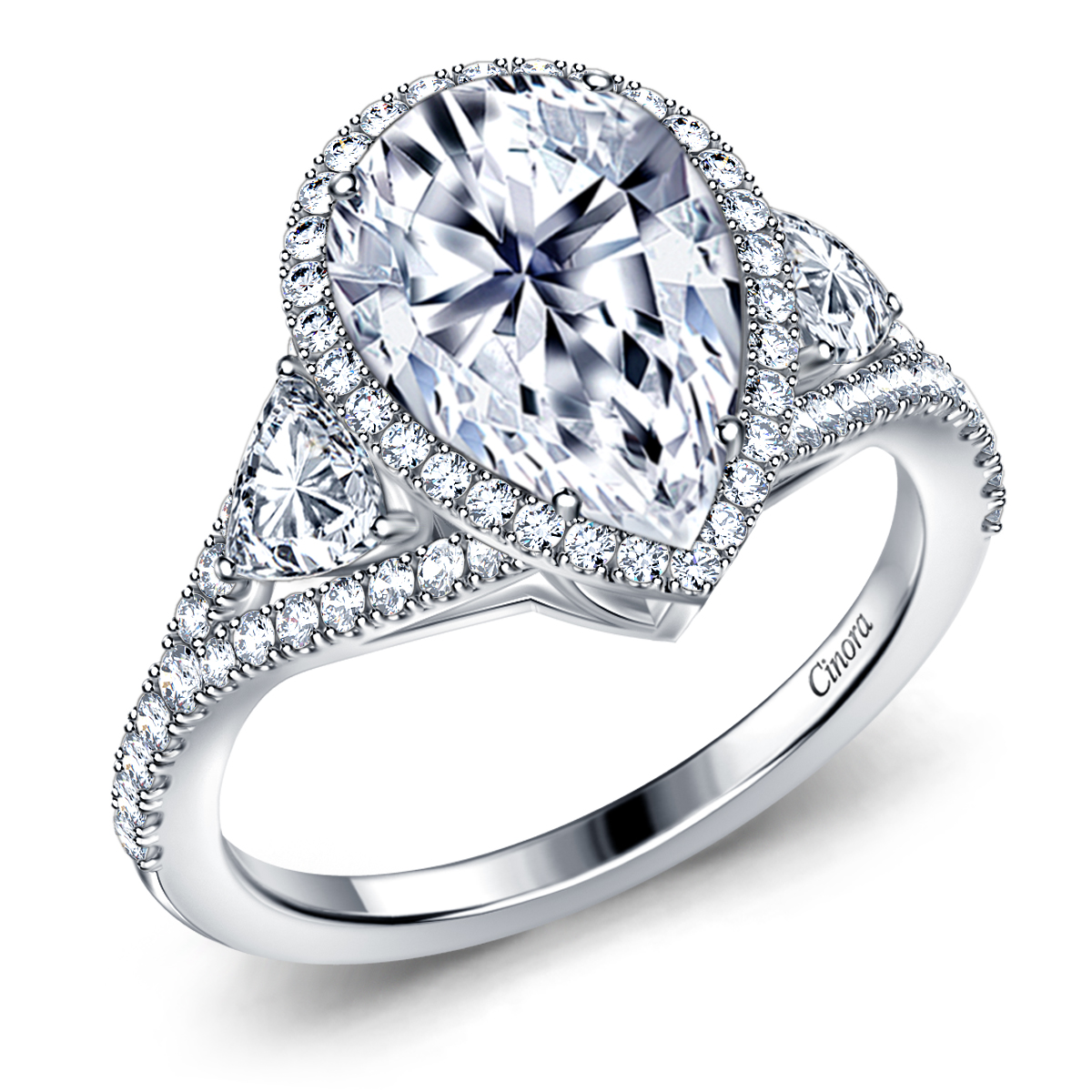 Pear shaped diamond with sale trillions