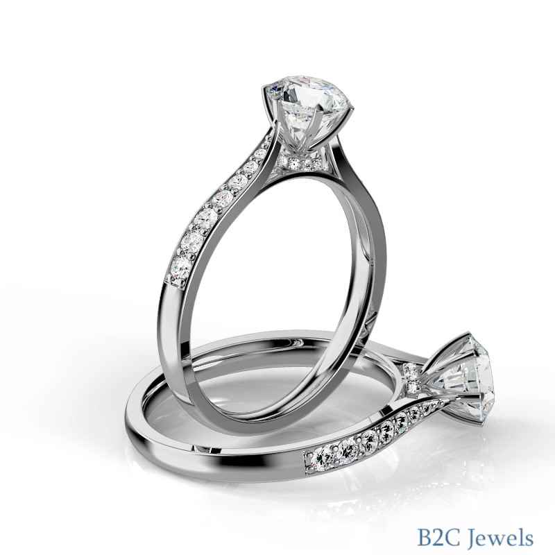 指輪・リング Coil Spiral Pave Ring / 6 Prong #8408 NUMBERING】コイル スパイラル ストーン リング / 6 Prong