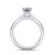Classic Channel Set Princess Cut Diamond Engagement Ring In 14K White Gold view 3