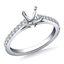 Classic Cathedral Prong Set Diamond Engagement Ring in 14K White Gold (1/3 cttw.)