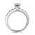 Milgrain Edged Diamond Engagement Ring In 14K White Gold (1/8 cttw.) view 5
