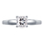 Solitaire Four Prong Tapered Cathedral Engagement Ring Mounting In 14K White Gold (2.4 mm) view 3