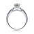 Solitaire Four Prong Tapered Cathedral Engagement Ring Mounting In 14K White Gold (2.4 mm) view 5