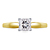 Solitaire Four Prong Tapered Cathedral Engagement Ring Mounting In 14K Yellow Gold(2.4 mm) view 3