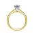 Diamond Solitaire Cathedral Engagement Ring Mounting With Engraving And Milgrain In 18K Yellow Gold (2.0 mm) view 5
