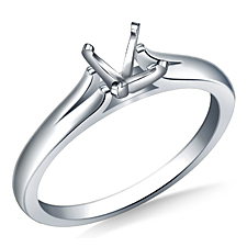 Split Shank Solitaire Engagement Ring in 14K White Gold (2.3 mm)
