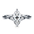 Infinity Knot Solitaire Engagement Ring In 14K White Gold (3.0 mm) view 3
