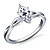 Infinity Knot Solitaire Engagement Ring In 14K White Gold (3.0 mm) view 4