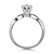 Infinity Knot Solitaire Engagement Ring In 14K White Gold (3.0 mm) view 5