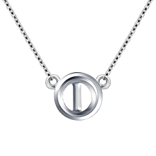 Bezel Set Solitaire Diamond Pendant in 14K White Gold