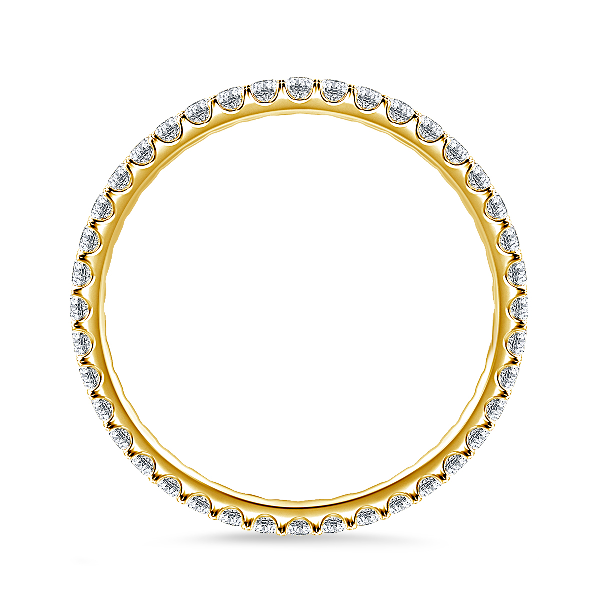 Eternity Diamond Comfort Fit Band in 14K Yellow Gold view 4
